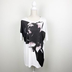 Allsaints Rosalita Tru Oversized Tee Tunic Floral